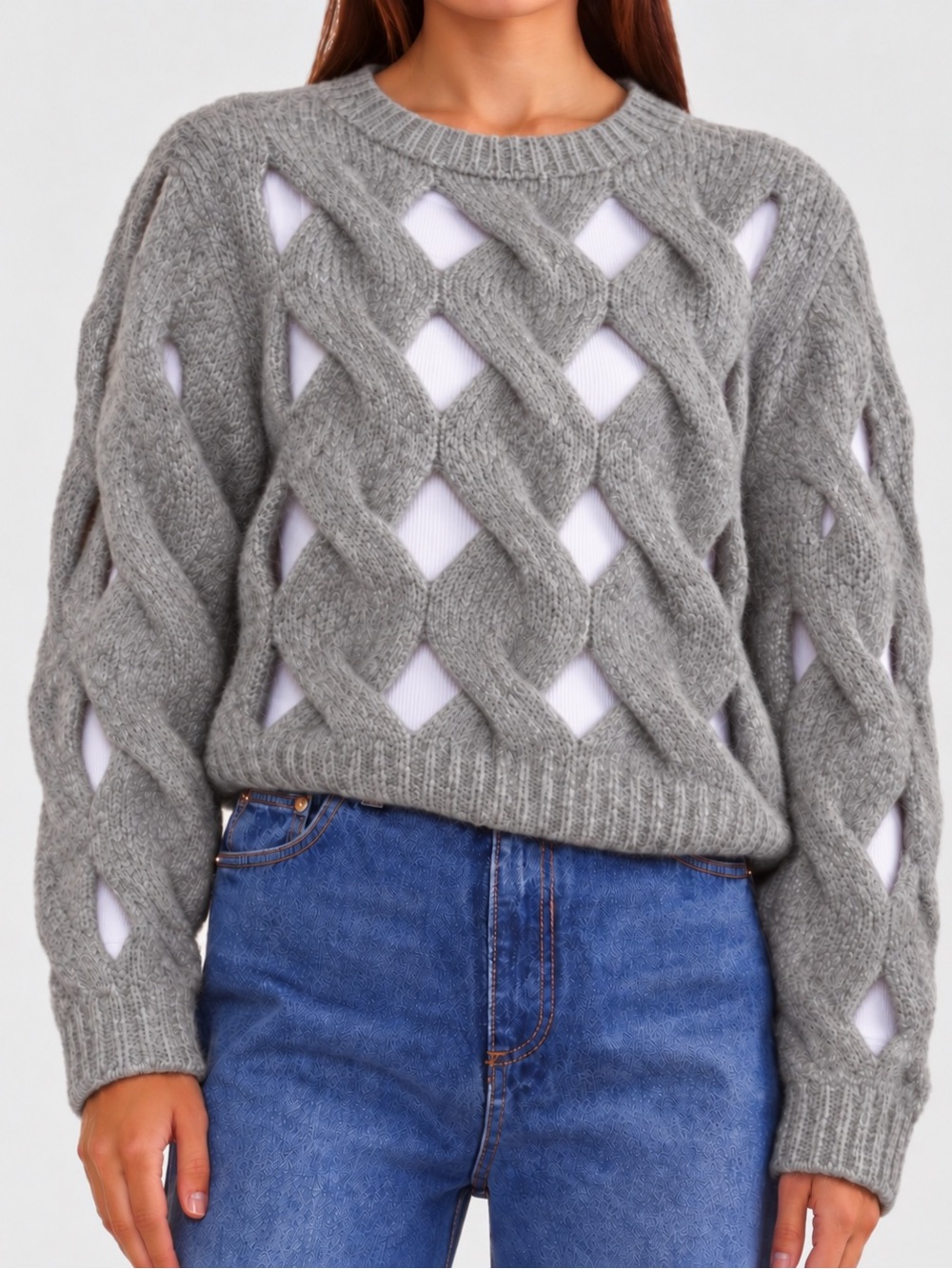 Cynthia Rowley Gray Knit Sweater